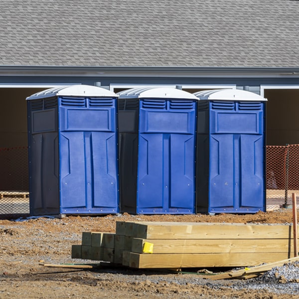 how often are the porta potties cleaned and serviced during a rental period in Sandy Ohio